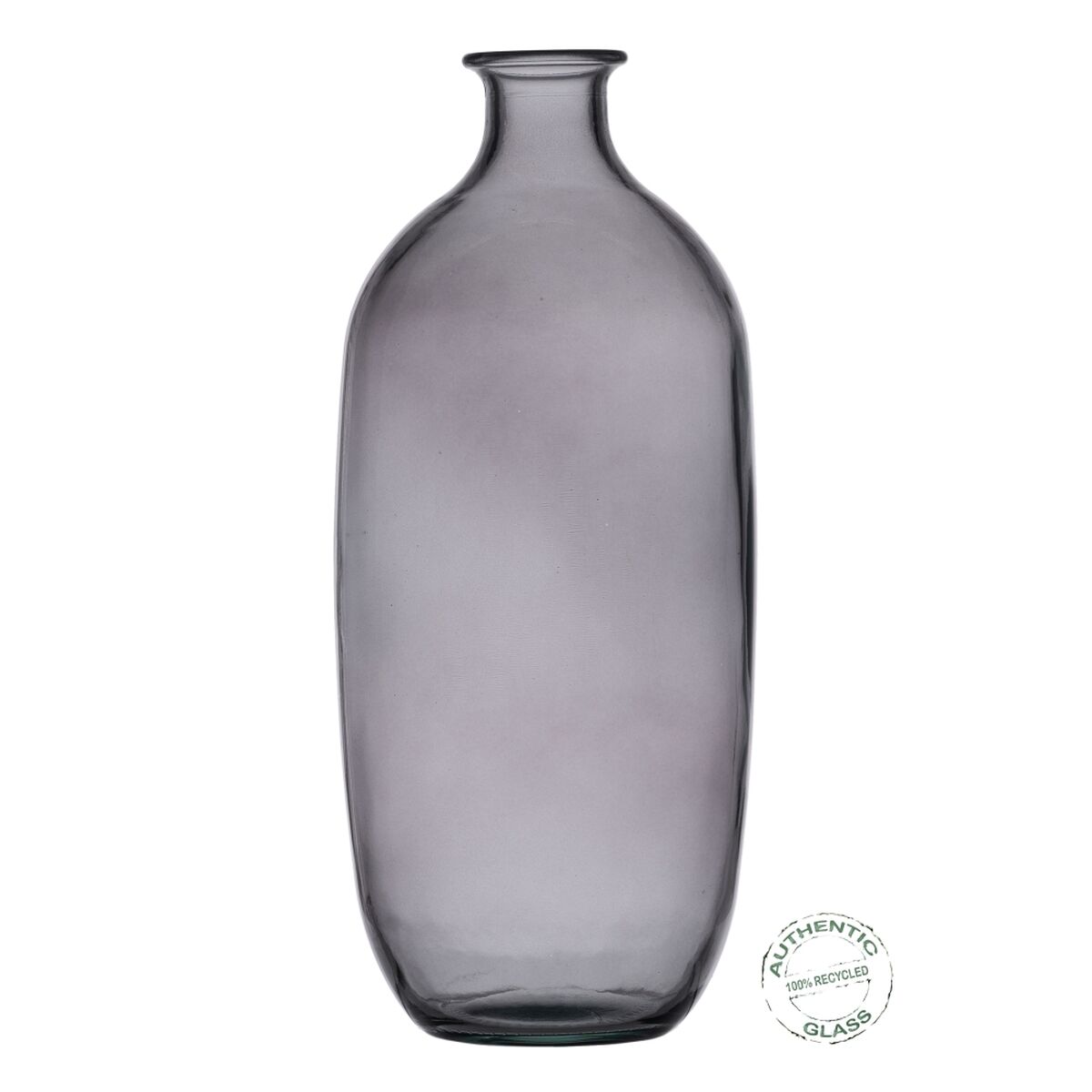 Vase Grå genbrugsglas 13 x 13 x 31 cm